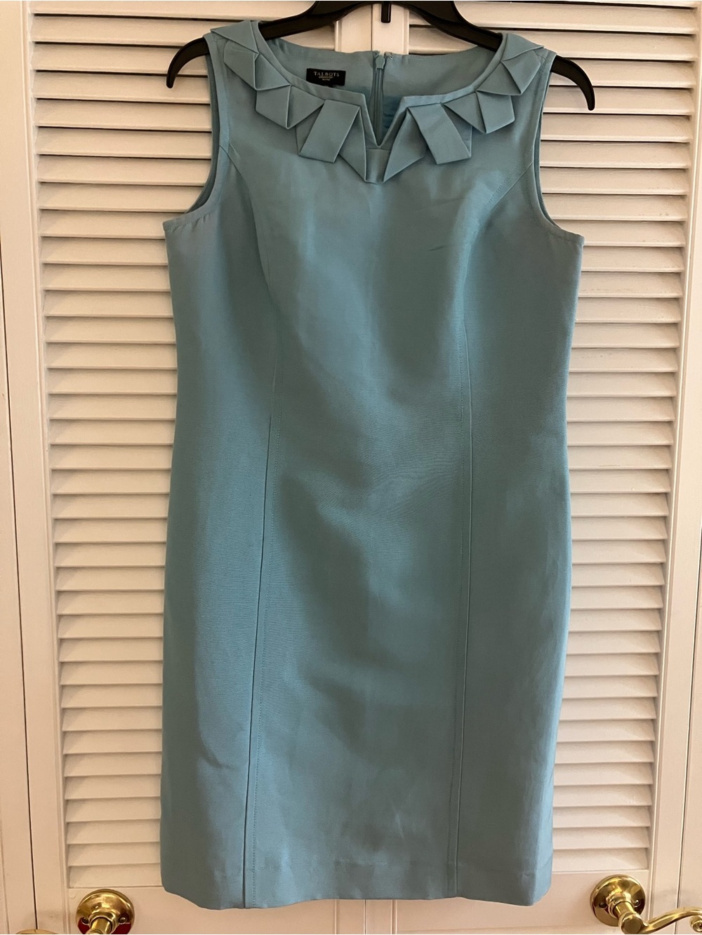Talbots Pale Aqua Sheath Dress